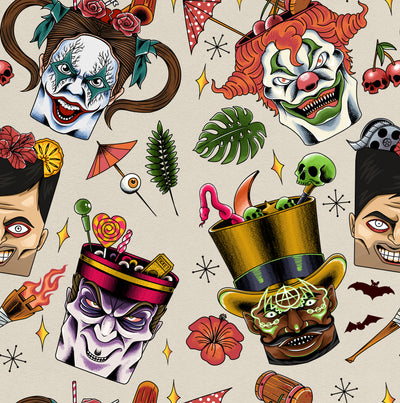 Infernal Carnival Tiki Button-Up