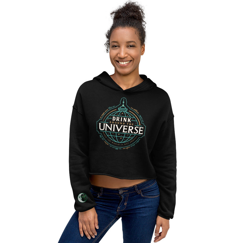 Drink Around The Universe - Crop Hoodie