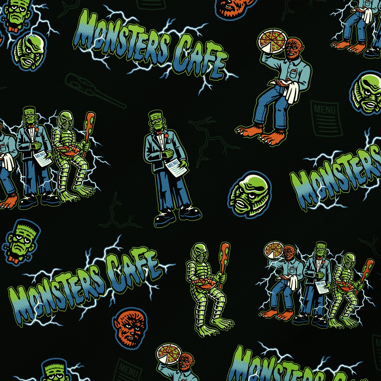 Monsters Cafe Skater Dress