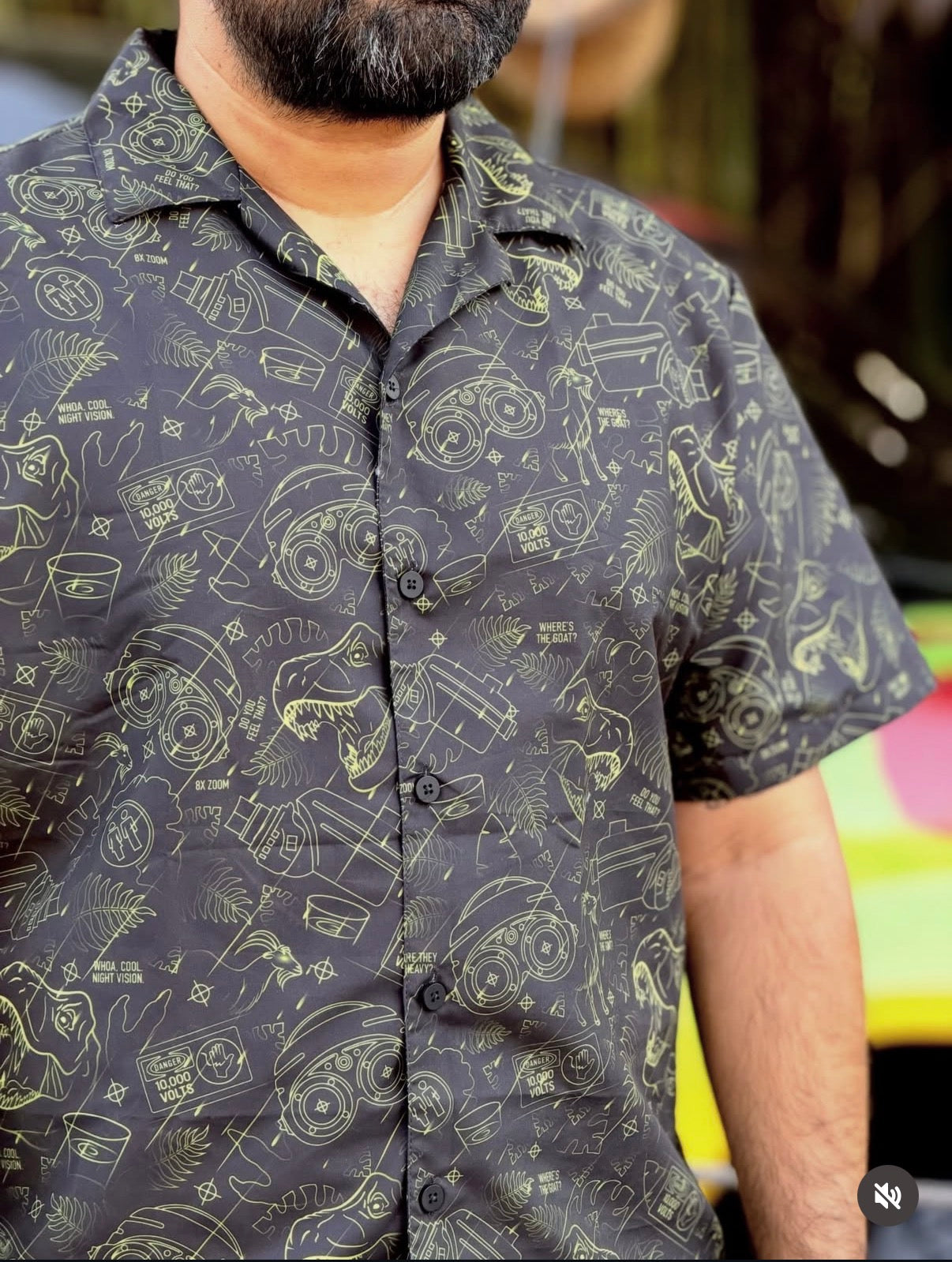 Oh Cool, Night Vision Unisex Button-Up
